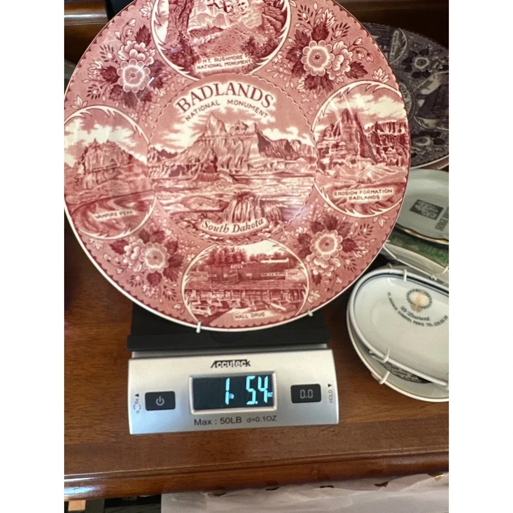 Vintage Badlands South Dakota Souvenir Plate Fine Staffordshire Ware Wall Drug